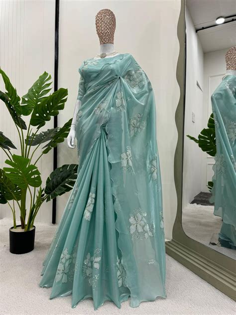 New Jimmy Chu Sequnce Work Saree – Sasta Bazzar