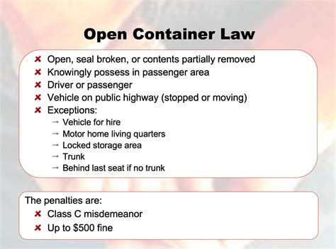 Teen 28b Open Container & Other Related Laws - IamRoadReady.com