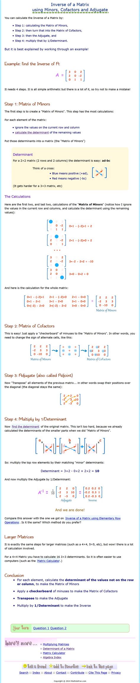 Image result for Inverse Matrix Formula 3X3