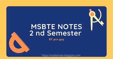Msbte Notes for Semester 2 nd I-scheme diploma pdf
