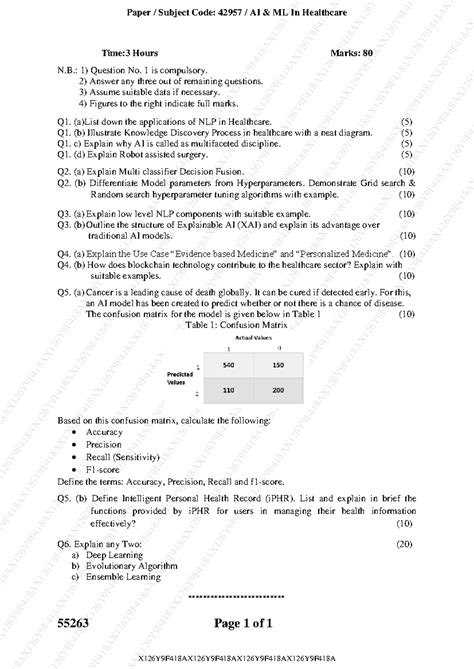 First half sem7 2024 - Notes - 55263 Page 1 of 1 Time:3 Hours Marks: 80 ...