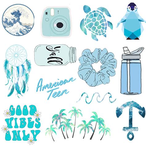 Vsco Stickers Water Bottle Stickers Vinyl Aesthetic Cute Waterproof 50 ...