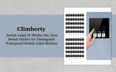 Buy Climberty® Switch Label ID Sticker Set, Icon Switch Sticker for ...