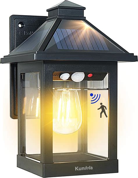 illumishin Solar Wall Light Outdoor with 3 Lighting Modes, Motion ...