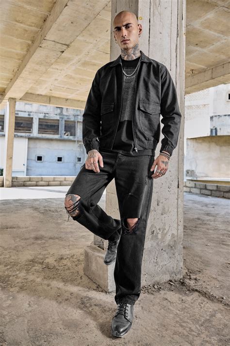 Buy Men's Snitch Revolution Black Distressed Baggy Fit Jeans Online ...