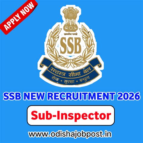 SSB SI Recruitment 2026 Notification - Apply Online for Sub-Inspector Posts