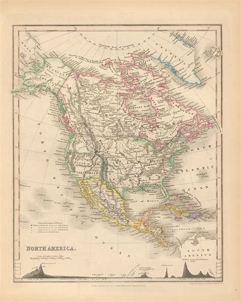Milner's 1850 Map of North America - Art Source International