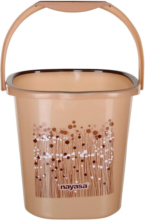 Nayasa Plastic Bucket Set of 20Ltrs (Brown Colour) : Amazon.in: Home ...