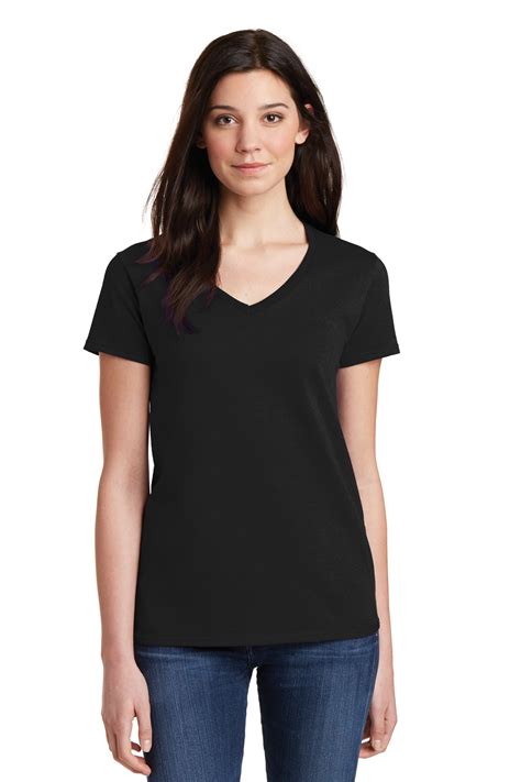 Gildan 5V00L - Ladies Heavy Cotton 100% Cotton V-Neck T-Shirt - T-Shirts