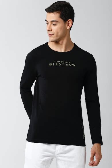 Buy Men Black Graphic Print Round Crew Neck Crew Neck T-shirt Online ...