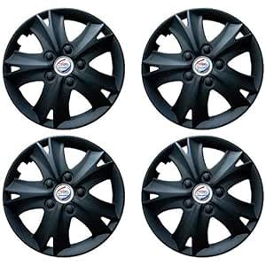 Autopearl Car Full Black Wheel Cover Caps 13" Press Type Fitting ...