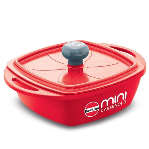 Hawkins 0.75 Litre Mini Casserole with Lid, Square Series Die-Cast pan ...