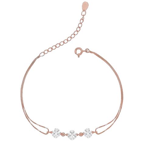 Buy GIVA 925 Sterling Silver Rose Gold Sparkling Zircon Bracelet ...
