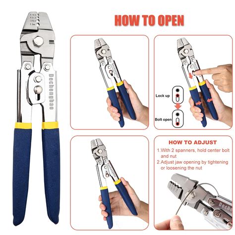 Dechengbao Wire Rope Crimping Swaging Tool, Cable Crimps up to 2.2mm ...