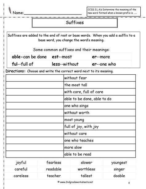 Prefix Suffix Worksheet 3rd Grade 14 ROOT WORDS Prefixes And Suffixes