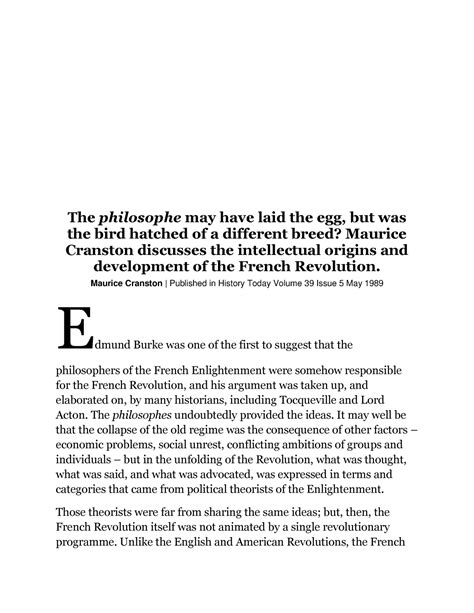 Ideas in French revolution - he French Revolution: Ideas and Ideologies ...