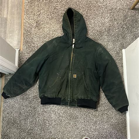 Green Carhartt jacket in 2025 | Green carhartt jacket, Mechanic fashion ...