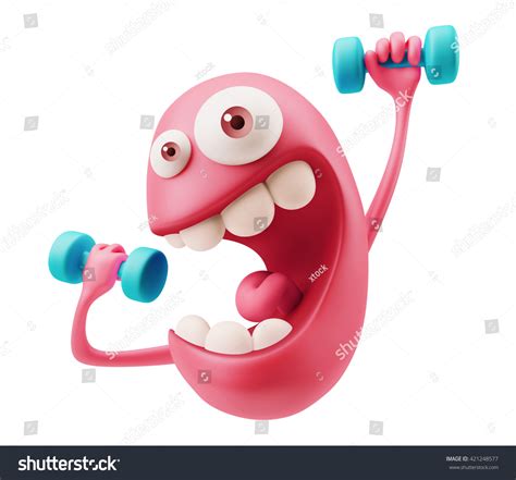 Strength Emoji Cartoon Tired Training Emoticon: Hình minh họa có sẵn ...