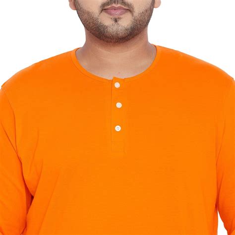 bigbanana Bloom Yellow Solid Henley Neck T-shirt