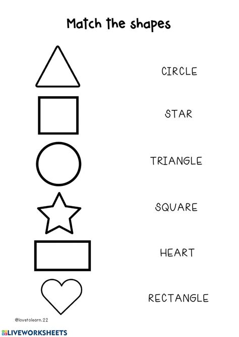 Geometric Shapes Interactive Worksheet - ShapesWorksheets.com