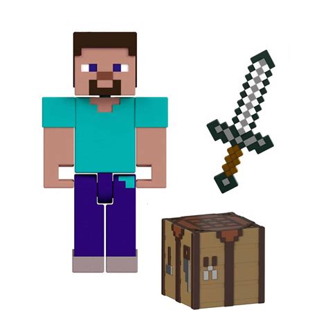 Mattel Minecraft Action Figure & Accessories 2-Pack With Steve Collect ...