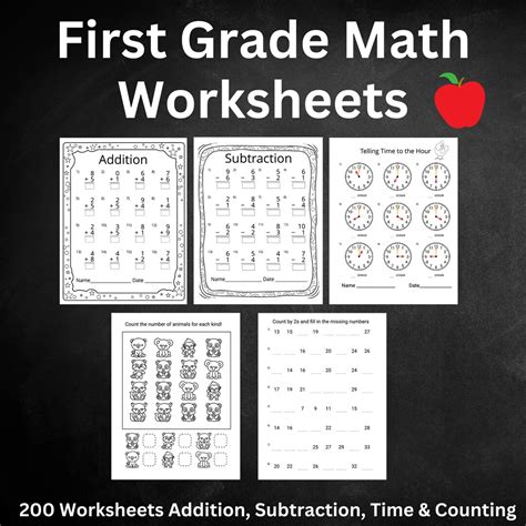 Image result for First Grade Math Practice Worksheets