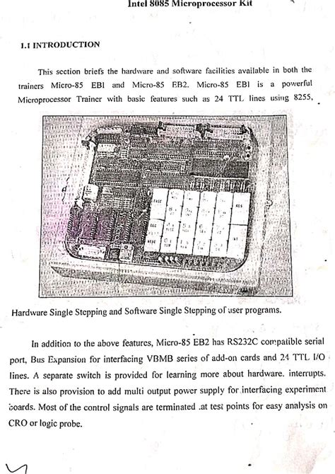 8085 Microprocessor Kit Overview: Hardware & Software Specs - Studocu