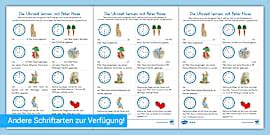 Die Uhrzeit lesen I Arbeitsblatt I Uhr I Grundschule
