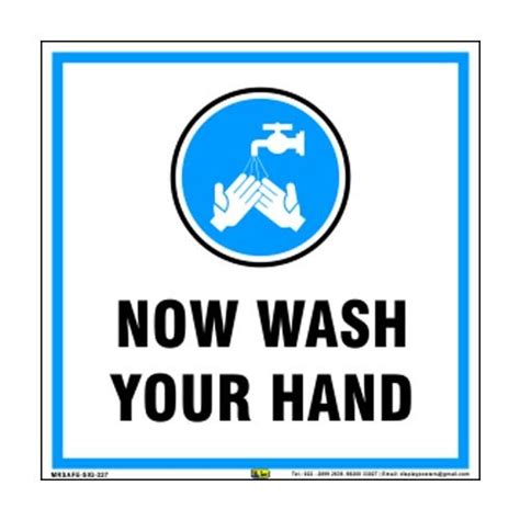 Mr. Safe -Now Wash Your Hand Sign Eco Vinyl Sticker 8 inch X 8 inch ...