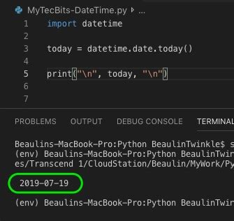Image result for Date in Python Today