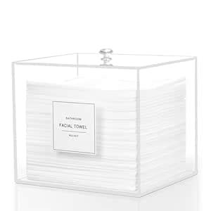Disposable Face Towel Holder, Acrylic Storage Box Compatible with Clean ...