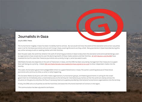 Canadian Media Guild’s Gaza Statement Exposes Deep-Rooted Anti-Israel ...
