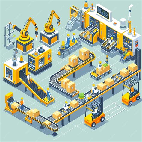 Manufacturing Process Vector Image 的图像结果