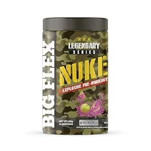Bigflex Nuke Pre Workout Powder| 33 Servings |Energy Booster| (Guava ...