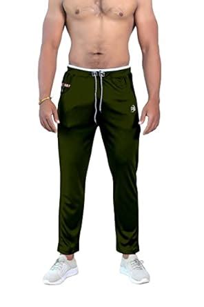 Men's Cotton Regular Fit Stretchable Athletic Loose Track Pants With ...