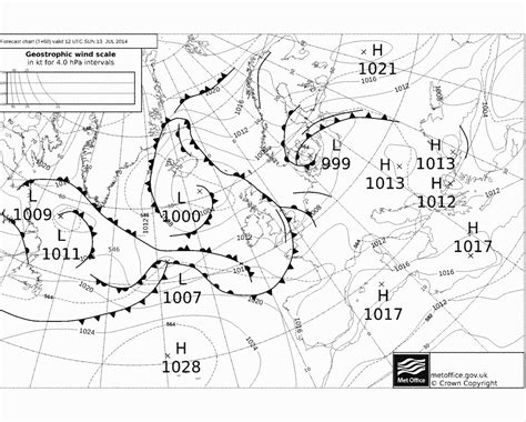 Image result for Reading a Weather Chart