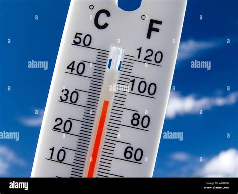 HEATWAVE Temperature gauge rising red Concept Thermometer displays hot ...