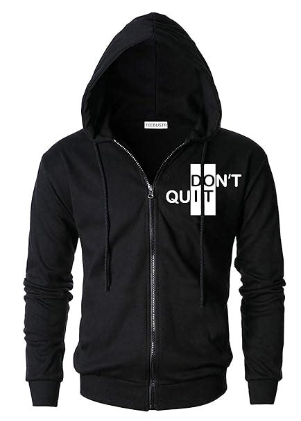 Teebustrr Men's Cotton Blend Hooded Regular Fit Sweatshirt (Dont-Quit ...