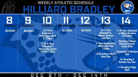 Friday, December 13 - Hilliard Bradley High School