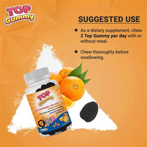Buy TOP GUMMY MULTIVITAMIN GUMMIES FOR ADULTS - 30 GUMMIES (ORANGE ...