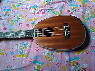 Kadence Ukulele Concert Size 24” Sapele Wood Ukelele, Pineapple/Oval ...