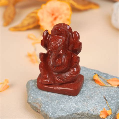 Lord Ganesh in Red Jasper – Dr. Neeti Kaushik's Shop