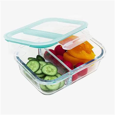 Buy AGARO Elite Two Compartment Lunch Container, Borosilicate Glass ...