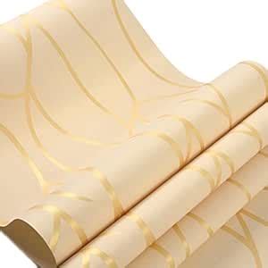 GVShoppe™ Beige Free Style Pattern Wallpaper – Self-Adhesive Waterproof ...