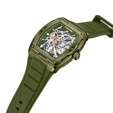 Buy Online Police Men's Skeleton KL Rahul Edition Automatic Olive ...
