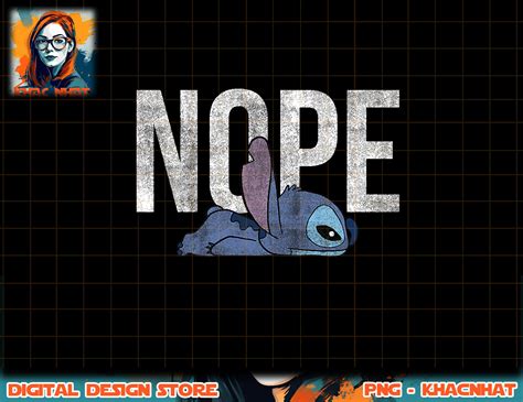 Disney Lilo & Stitch Big NOPE Laying Down png - Inspire Uplift