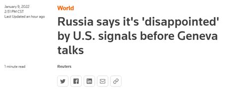 俄美会谈前，俄外交部副部长：不会有任何让步，对美国“失望”