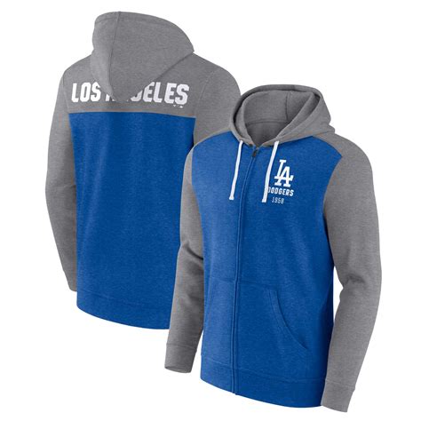 Men’s Los Angeles Dodgers Branded Heathered Royal/Heathered Gray Blown ...
