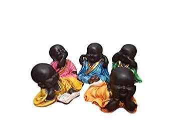 Decor to Adore Set of 5 Monk Buddha Idols Showpiece - Car Dashboard ...