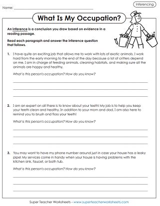 Image result for Reading Worksheets Infer